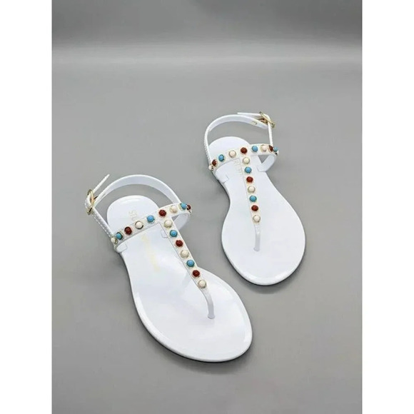 NIB STUART WEITZMAN Women's Charm Strap Slingback Jelly Sandals Size 5 MSRP $195 - Picture 3 of 8